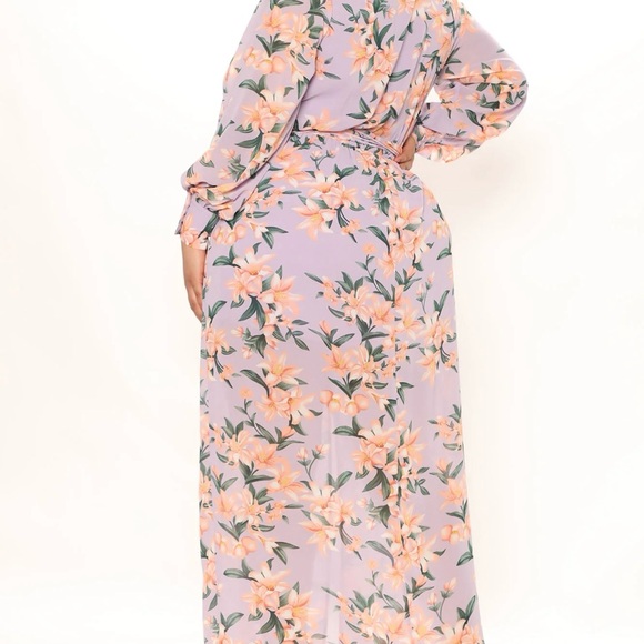 Fashion Nova Park Avenue Maxi Dress - Lavender/Combo - Picture 2 of 7